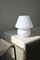 White Murano Glass Baby Mushroom Table Lamp 3