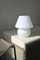 White Murano Glass Baby Mushroom Table Lamp, Image 3