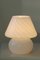 White Murano Glass Baby Mushroom Table Lamp 2
