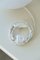 White Swirl Murano Glass Egg Table Lamp 8