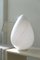 White Swirl Murano Glass Egg Table Lamp 7