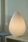 White Swirl Murano Glass Egg Table Lamp 3