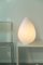 Weiße Wirbel Murano Glas Ei Tischlampe 2