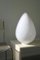 Weiße Wirbel Murano Glas Ei Tischlampe 1