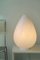 White Swirl Murano Glass Egg Table Lamp 6