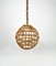 Rattan Globe Pendant Lamp, Italy, 1960s 2