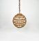 Rattan Globe Pendant Lamp, Italy, 1960s, Image 7