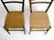 Italienische Mid-Century Esszimmerstühle aus Holz mit geflochtenen Sitzen, 2er Set 9