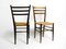 Mid-Century Italian Wooden Dining Chairs with Wicker Cord Seats, Set of 2, Image 5
