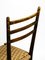 Italienische Mid-Century Esszimmerstühle aus Holz mit geflochtenen Sitzen, 2er Set 8