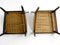 Sedie da pranzo Mid-Century in legno con sedute in corda di vimini, Italia, set di 2, Immagine 10