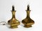 Large Italian Brass Table Lamps Huge Plastic Shades, 1950s, Set of 2, Image 11