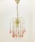 Italian Murano Glass Teardrop Waterfall Ceiling Lamp, 1970s 2