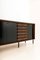 Italian Sideboard with Black Lacquered Doors and Glass Top, 1960s 5