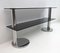 Modern Italian Chromed Steel and Smoked Glass Console, 1970s, Image 4