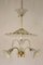 Lampadario vintage a tre luci in vetro di Murano, anni '50, Immagine 4