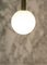 Lampada ad arco PA-01 in ottone naturale lucidato con diffusore in alabastro bianco di Edouard Sankowski per Krzywda, Immagine 18