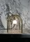 Lampada ad arco PA-01 in ottone naturale lucidato con diffusore in alabastro bianco di Edouard Sankowski per Krzywda, Immagine 5