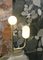 Lampada Ml-90 scultorea in ottone naturale lucidato e marmo con diffusori in alabastro bianco di Edouard Sankowski per Krzywda, Immagine 4