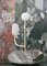 Lampada Ml-90 scultorea in ottone naturale lucidato e marmo con diffusori in alabastro bianco di Edouard Sankowski per Krzywda, Immagine 6