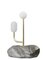 Skulpturale Ml-90 Lampe aus poliertem Messing & Marmor mit durchsichtigen weißen Leuchten aus Alabaster von Edouard Sankowski für Krzywda 1