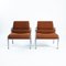Chrome-Plated Steel and Wool Lounge Chairs from Martin Stoll, 1960s, Set of 2 2