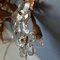 Large Mid-Century Wall Light with Acanthus Leaves and Crystal Flowers, 1960s 5