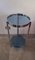 Table Vintage en Chrome et Verre Bleu, Italie, 1970s 4