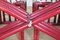 Mesa y sillas de bambú rojo de Arturo Pozzoli, años 80. Juego de 7, Imagen 17