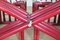 Red Bamboo Table & Chairs by Arturo Pozzoli, 1980s, Set of 7 17