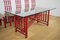 Table et Chaises en Bambou Rouge par Arturo Pozzoli, 1980s, Set de 7 14