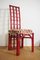 Table et Chaises en Bambou Rouge par Arturo Pozzoli, 1980s, Set de 7 18