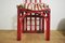 Mesa y sillas de bambú rojo de Arturo Pozzoli, años 80. Juego de 7, Imagen 20