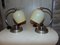 Art Deco Nickel-Plated Table or Wall Lamps, Set of 2 1