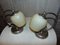 Art Deco Nickel-Plated Table or Wall Lamps, Set of 2 2