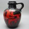 Handle Vase Depicting Red Horses on Black Background from Scheurich, 1960s 2