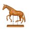 20. Jh. Künstlerische Holzfigur eines Pferdes, 1970er 1