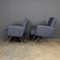 20th Century Metal Framed Denim Chairs, 1970s, Set of 2 4