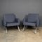20th Century Metal Framed Denim Chairs, 1970s, Set of 2, Image 3