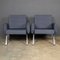 20th Century Metal Framed Denim Chairs, 1970s, Set of 2 2