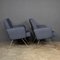 20th Century Metal Framed Denim Chairs, 1970s, Set of 2, Image 5