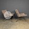 20th Century Italian Sheepskin Swivel Chair & Stool from Tonon, Set of 2 10