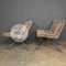 20th Century Italian Sheepskin Swivel Chair & Stool from Tonon, Set of 2, Image 12