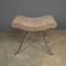 20th Century Italian Sheepskin Swivel Chair & Stool from Tonon, Set of 2 9