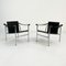 LC1 Armchairs by Le Corbusier for Cassina, 1970s, Set of 2 1