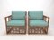 Italian Bamboo Lounge Chairs With Hermès Upholstery, 1970s, Set of 2 6