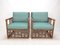 Italian Bamboo Lounge Chairs With Hermès Upholstery, 1970s, Set of 2, Image 6