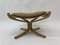 Sedia Hocker Falcon in pelle di Sigurd Ressel per Vatne Furniture, anni '70, Immagine 3