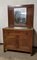 Italian Mahogany and Marble Top Sideboard with Mirror, 1930s 1