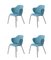 Blue Remix Chairs from by Lassen, Set of 4 2